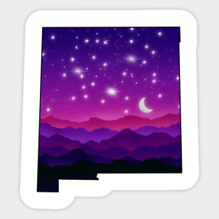 New Mexico mountains at night Sticker